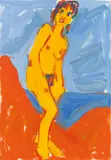 Otto Muehl, Flo, 1987, mixed media on cardboard