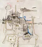 Oswald Oberhuber, Untitled, 1951, watercolour on paper