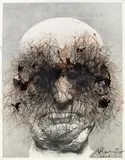 Arnulf Rainer, Untitled (Wenzel), 1978, mixed media on photographic print; unframed