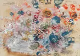 Dieter Roth, Mülltapete, 1987, mixed media on transpatent paper