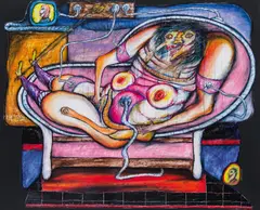 Untitled by Franz Ringel, 1971, mixed media on paper, sold Oct 2015