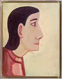 Hubert Schmalix, Jesus, 1988, oil on canvas on board