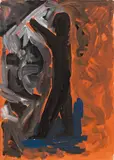 Hubert Schmalix, Untitled (Pacer), 1981, mixed media on paper; unframed