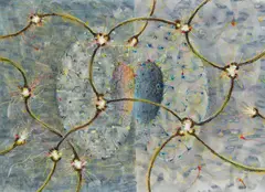 Walter Schmögner, Synapsen, 2013, mixed media on paper