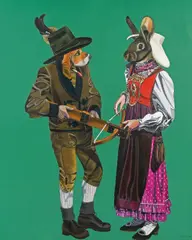Deborah Sengl, Untitled, 2004, acrylic on canvas