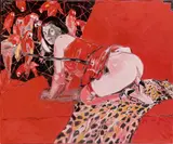 Peter Sengl, ARA Hocke, 1985, oil on canvas