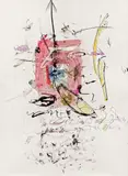 Es wird werden by Hans Staudacher, 2003, mixed media on paper, sold Oct 2015