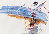 Tornado in Colorado by Hans Staudacher, 1977, mixed media on paper, sold Oct 2015