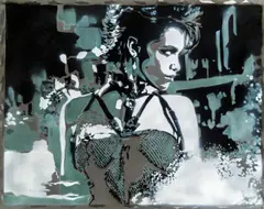 Sin City Rosario Dawson by Wolfgang Uranitsch, acrylic spray on iron; edition 2/6, offered Oct 2015