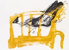 Variations by Antoni Tàpies, 1984, coloured lithograph, edition 22/90; unframed, sold Oct 2015
