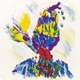 Max Weiler, Die innere Figur, 1989, coloured lithograph, edition 37/99; unframed