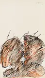 Markus Prachensky, Los Angeles, 1968, mixed media on paper