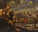 Stephan Kessler, Allegory of winter, oil on canvas