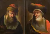 Pendants - Two portraits of men by genannt Dietricy Christian Wilhelm Ernst Dietrich, oil on panel, offered Jun 2015