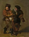 Two beggars by follower of Pieter de Bloot, oil on panel, sold Jun 2015