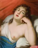 Dreaming beauty by Johann Baptist Lampi the younger, oil on canvas, sold Jun 2015
