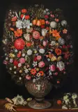 Jan Brueghel the Younger, Still life with flowers in a sculpted vase, c. 1630, oil on panel