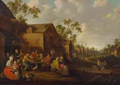 Joost Cornelisz Droochsloot, At the tavern, oil on panel, parqueted