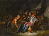 Egbert van Heemskerck, Peasants in a tavern, oil on canvas