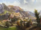 Markus Pernhart, View of Malborghetto, c. 1850, oil on canvas