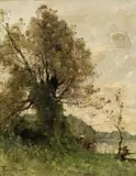 Paul Désiré Trouillebert, Vachere au bord de la rivière (cowherd by the river)