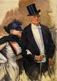 Josef Engelhart, Couple going to a ball
