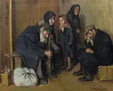 Parparov Mozus, The fugitives, oil on canvas