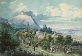 Peter Hartmann, View of Leopoldsberg from Kahlenberg, 1837, watercolour on paper