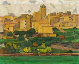 Heinrich Schröder, Town in Italy, ca. 1930, oil on canvas
