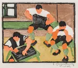 Herbert Gurschner, Musicians, colour woodcut on paper