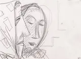 Werner Berg, Two women, 1969, pencil on paper
