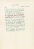 Heimito von Doderer, Manuscript: "Über den Kitsch" (für Alexa Assmann), 1954, ink on paper