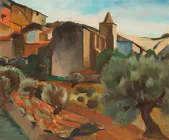 Willy Eisenschitz, Chrurch in Le Revest, ca. 1930, oil on canvas