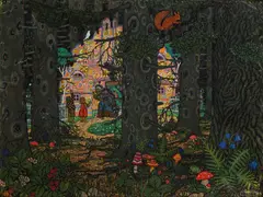 Carl Krenek, Hänsel and Gretel, 1913, Öl auf Hartfaserplatte