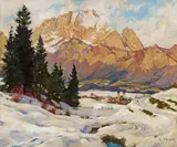 Karl Felkel, St. Johann in Tyrol, oil on canvas