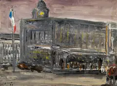 Erich Schmid, Gare de Lyon in Paris, 1967, oil on canvas
