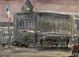 Erich Schmid, Gare de Lyon in Paris, 1967, oil on canvas
