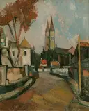 Karl Josef Gunsam, Motif from Klosterneuburg, 1947, oil on canvas