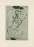 Egon Schiele, Squatting Woman  (from the portfolio "Das Graphische Werk von Egon Schiele"), 1914, drypoint on paper; unframed