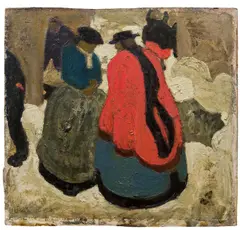 Alfons Walde, Churchgoing, ca. 1923/24, oil on cardboard