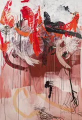 Wolfgang Stifter, Eine Gegenwart mit langer Vergangenheit, 2011, oil, tempera, carbon and India ink on canvas