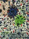 Gunter Damisch, Untitled, 1992, mixed media, collage on paper; unframed