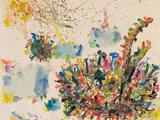 Gunter Damisch, Untitled, 1988, mixed media on paper; unframed