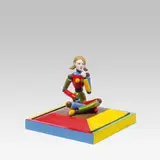 Julia Hanzl, Gliederpuppe (Manikin), ceramics hand-modelled, glaze, casein paint, iron color and oxidant