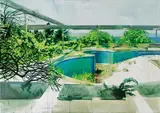 Moni K. Huber, Ruin Haludovo, 2014, mixed media on canvas