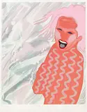 Kiki Kogelnik, Pink Swim (from the series "Women"), 1979, serigraphy on paper; edition: 81/200