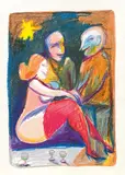 Alfred Kornberger, Lady talking to tow men