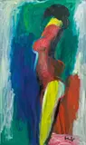 Abstract female nude by Alfred Kornberger, 1998, oil on canvas, offered Mar 2015