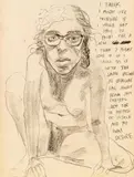 Elke Silvia Krystufek, Untitled (Self portrait)