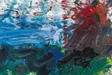 Ocean with rock (El Cabrito, La Gomera) by Otto Muehl, 1988, acrylic on paper, sold Mar 2015